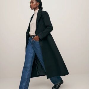 Reformation Oscar Nipped Waist Coat Black - Size XS